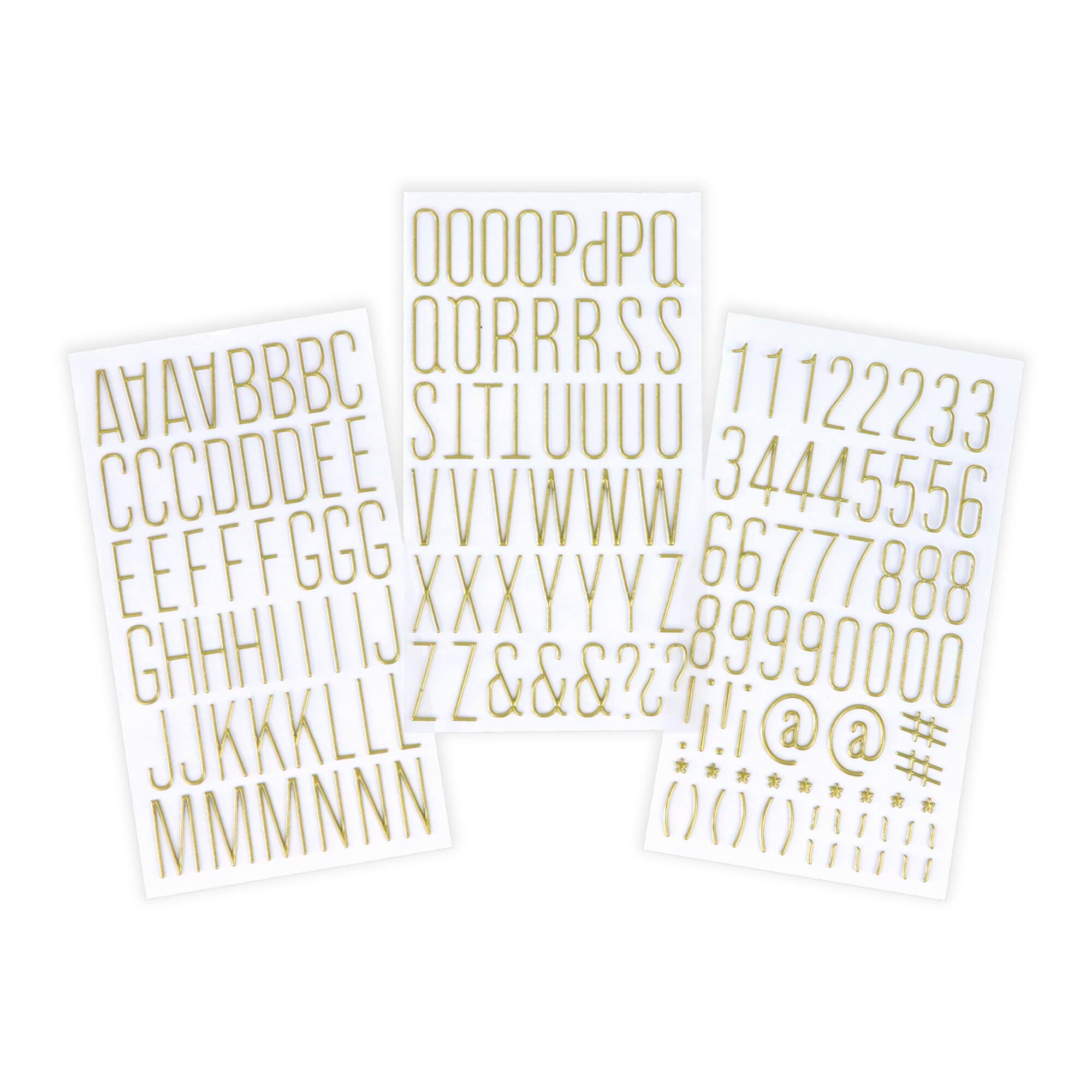 Gold Puffy Modern Alphabet Stickers by Recollections™
